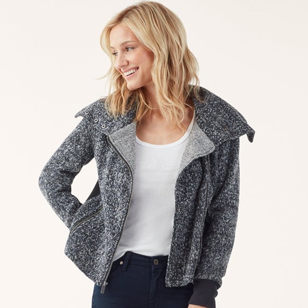 Splendid Speckled Wool Terry Jacket